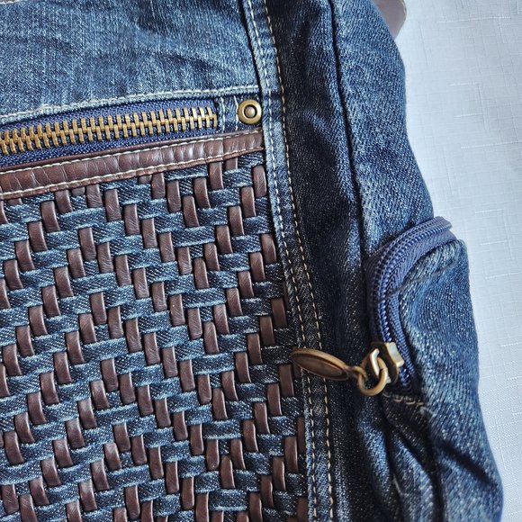 Denim/ Leather Crossbody Bag - Picture 15 of 16